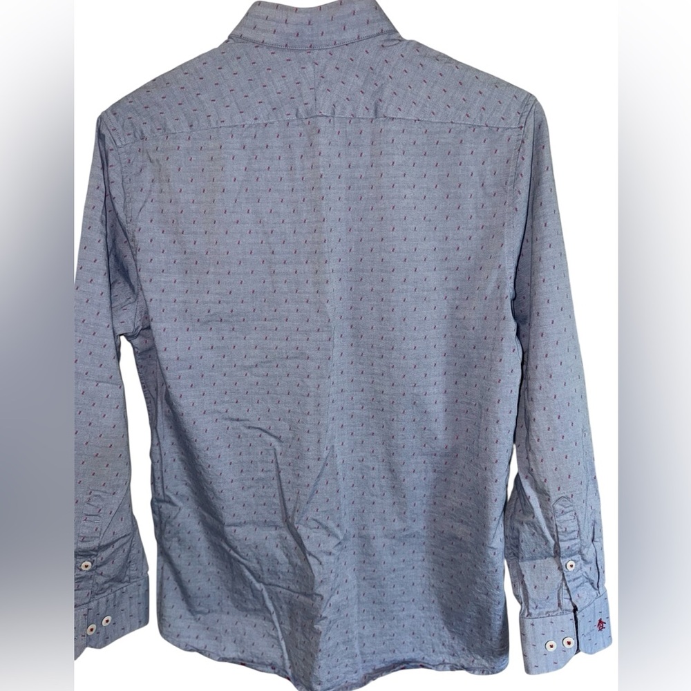 Original Penguin Blue Patterned Button Down Herit… - image 2